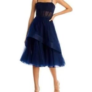 BCBGMaxAzria Midnight Blue Midi Dress